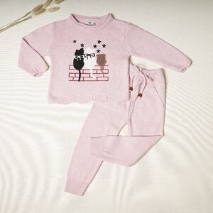 Kids Toddler outfit Girl Wool sweater pants Unisex clothing set with kit…